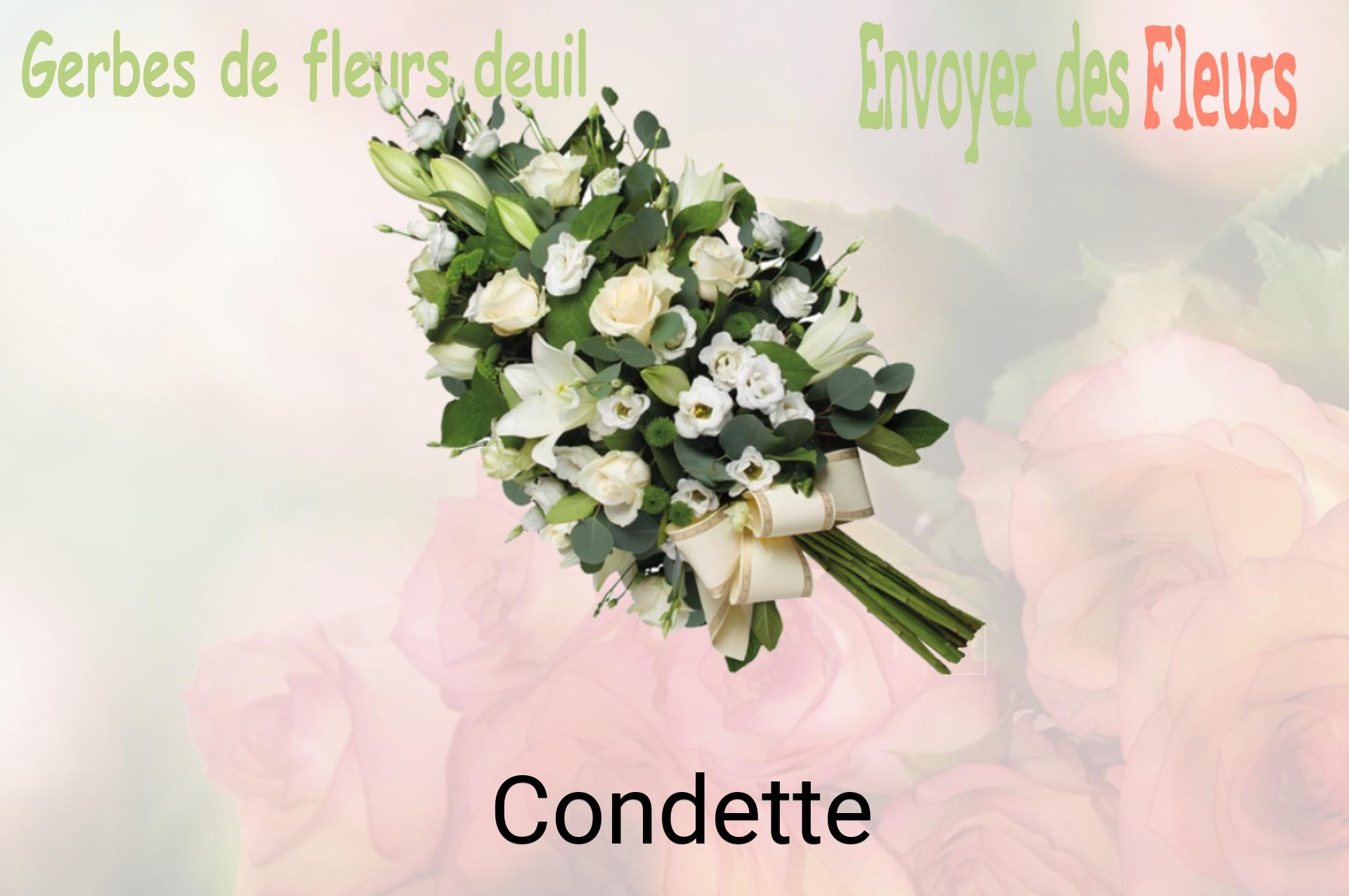 Gerbe de fleurs de deuil livrée à Condette